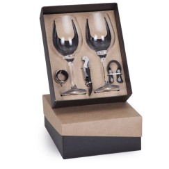 Kit Vinho com Taças Personalizadas 