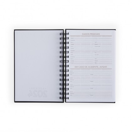 Agenda 2025 Wire-o Com Capa Emborrachada Personalizada