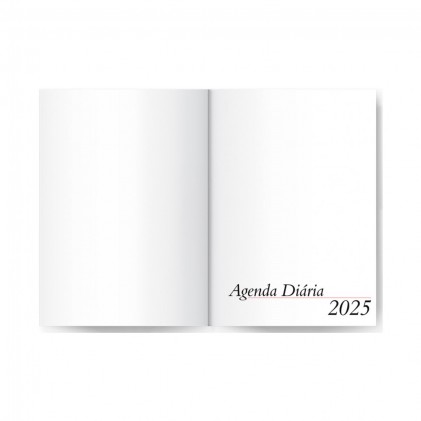 Agenda Diária 2025 com Faixa Horizontal Personalizada