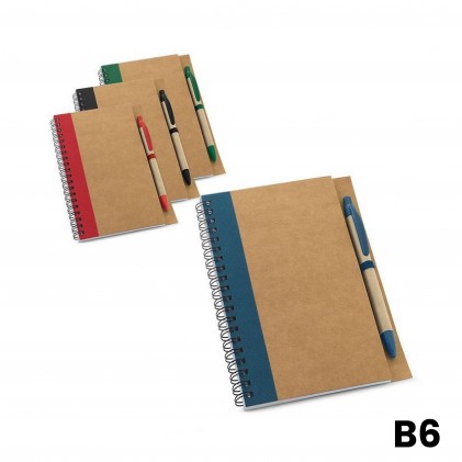 Caderno com Folhas Recicladas para Brinde Personalizado