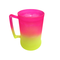 Caneca Chopp Bicolor com Gel 450 ml Personalizada