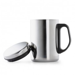 Caneca Inox com Parede Dupla e Tampa 350 ml Personalizada