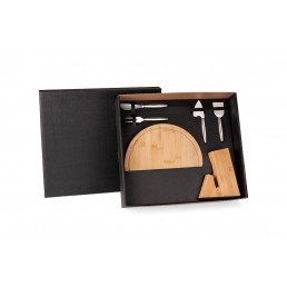 Kit para Queio com Cepo em Bambu Personalizado 