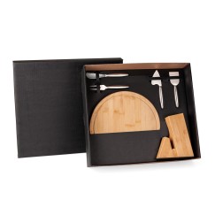 Kit para Queio com Cepo em Bambu Personalizado 