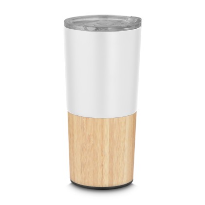 Copo térmico Inox e Bambu 550 ml Personalizado