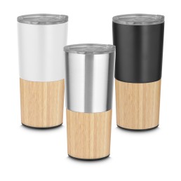 Copo térmico Inox e Bambu 550 ml Personalizado