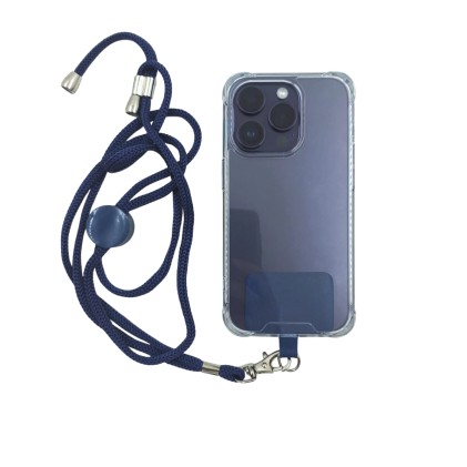 Cordão Para Celular Universal com Ponteira metal e Tag Emborrachada Crossbody Personalizado