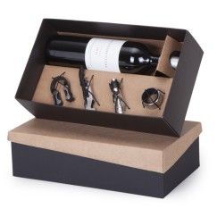 Kit Acessório para vinho com garrafa Personalizado 