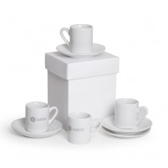 Kit Café com 4 xícaras 60 ml Personalizada