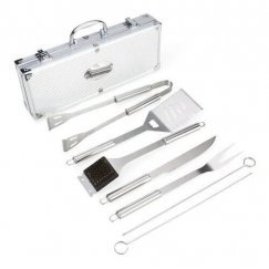 Kit Churrasco Com Maleta Aço Inox 7 Peças Personalizado