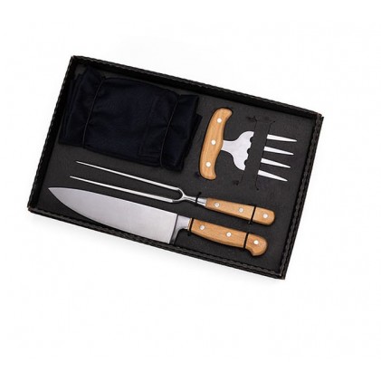 Kit para Churrasco com Avental 4 peças Personalizado