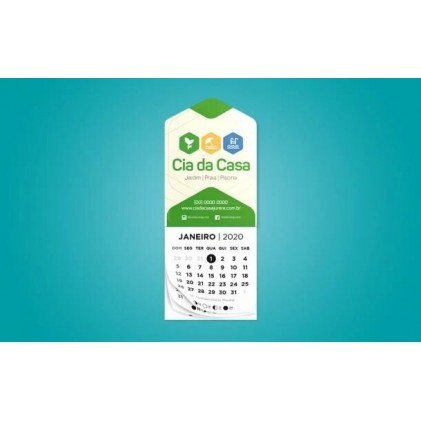 Ímã de Geladeira Calendário Personalizado