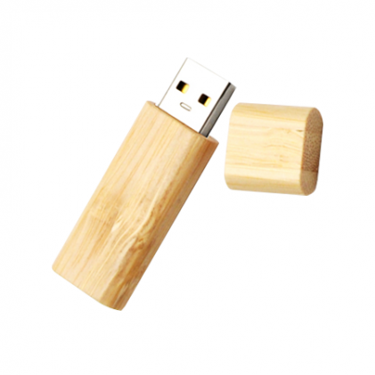 Pen Drive Bambu com Tampa 32 GB Personalizado