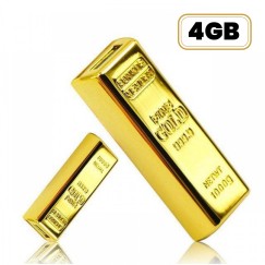 Pen Drive Barra de Ouro 4GB Personalizado