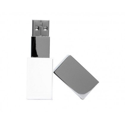 Pen Drive de Vidro Com Tampa Plástica 4GB Personalizado