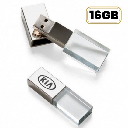 Pen Drive de Vidro Com Tampa Plástica 16GB Personalizado