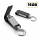 Pen drive Metal e Couro Sintético 16GB Personalizado