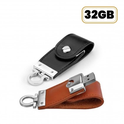 Pen Drive Couro 32GB Personalizado