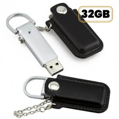 Pen Drive com Capa em Couro 32GB Personalizado