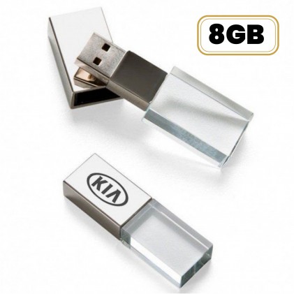 Pen Drive de Vidro Com Tampa Plástica 8GB Personalizado