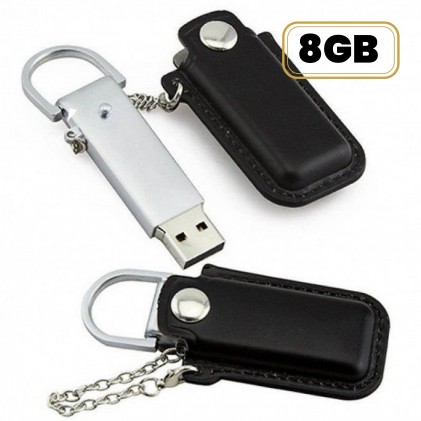 Pen Drive com Capa em Couro 8GB Personalizado